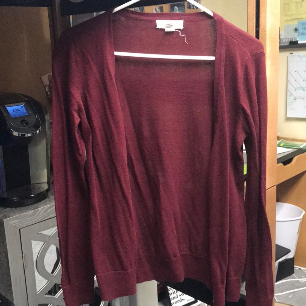 Burgundy Forever 21 Cardigan